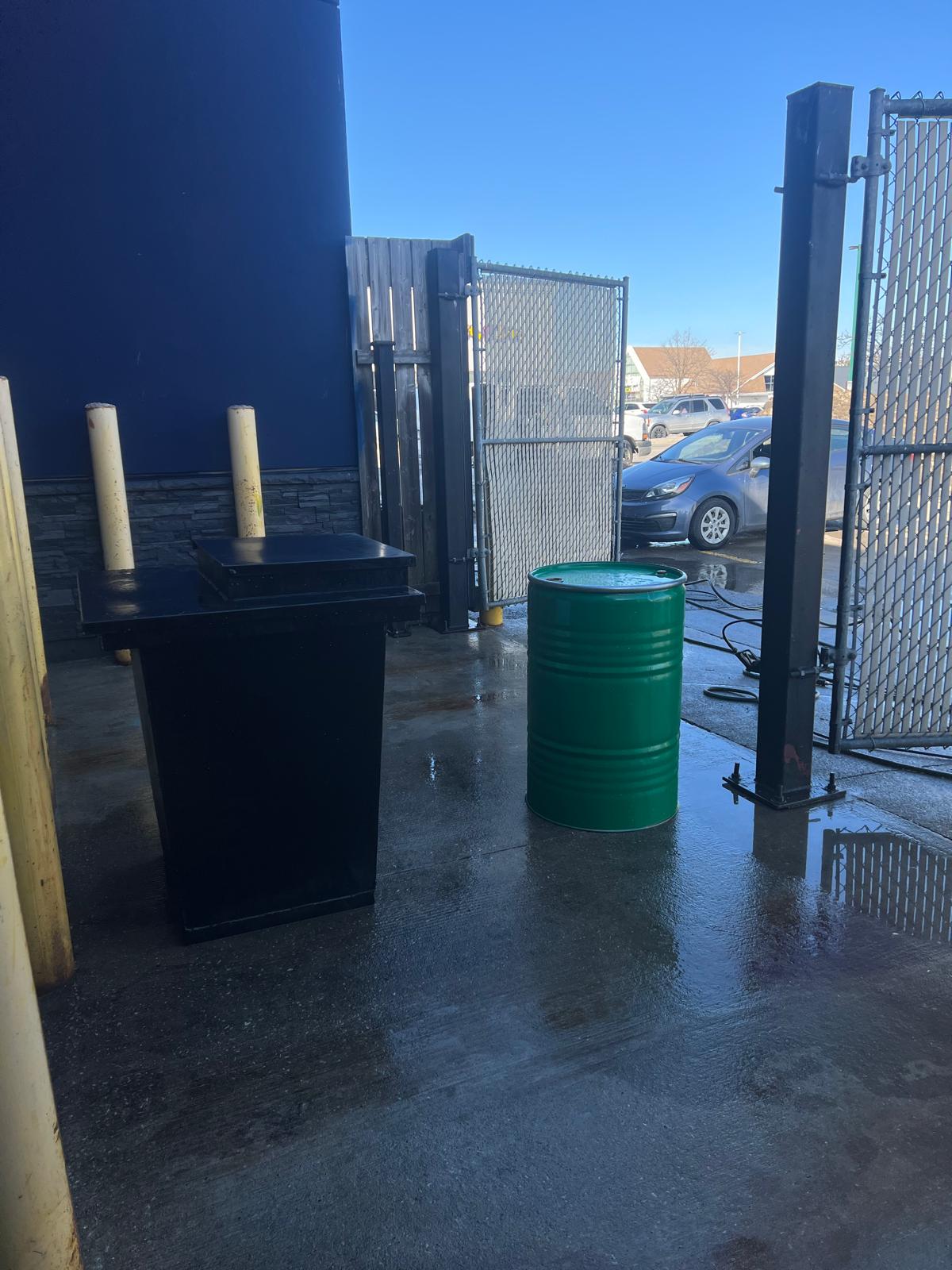 Cleaned surface after oil and grease removal